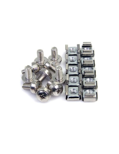 StarTech.com Paquete de 100 Tornillos y Tuercas Enjauladas Cage Nuts M6