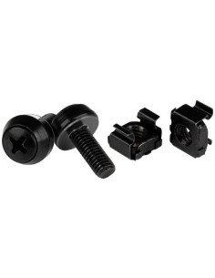 StarTech.com Paquete de 50 Tornillos y Tuercas Enjauladas Cage Nuts M6x12mm - Negro