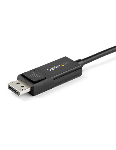 StarTech.com Cable de 1m USB-C a DisplayPort 1.4 - Convertidor Bidireccional Adaptador de Vídeo USB Tipo C - HBR3 HDR DSC -
