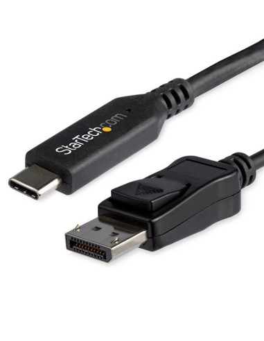 StarTech.com CDP2DP146B adaptador de cable de vídeo 1,8 m USB Tipo C DisplayPort Negro