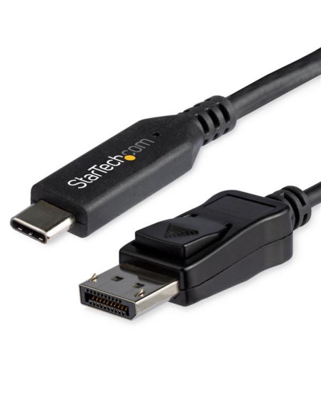 StarTech.com CDP2DP146B adaptador de cable de vídeo 1,8 m USB Tipo C DisplayPort Negro