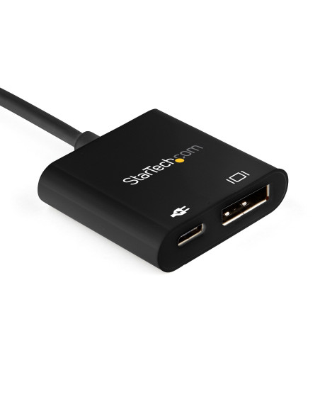 StarTech.com Cable de 1m USB-C a DisplayPort 1.4 HBR3 con Entrega de Alimentación PD de 60W - Convertidor Adaptador de Vídeo