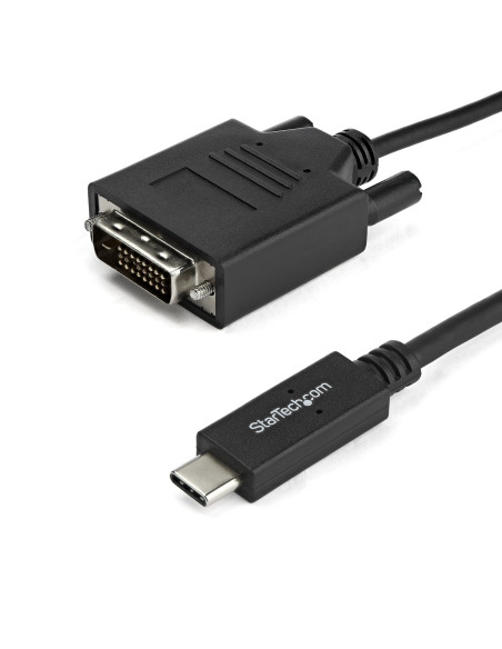 StarTech.com Cable de 2m USB-C a DVI - 1920 x 1200 - Negro