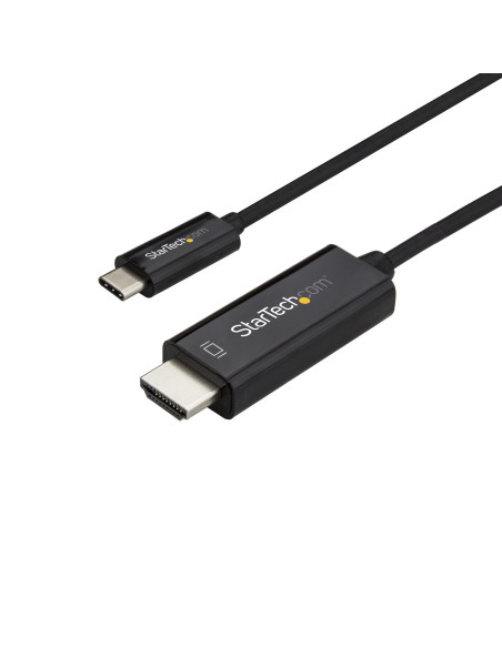 StarTech.com Cable de 1m USB C a HDMI - Cable Adaptador de Vídeo USB Tipo C a HDMI 2.0 4K de 60Hz - Compatible con Thunderbolt
