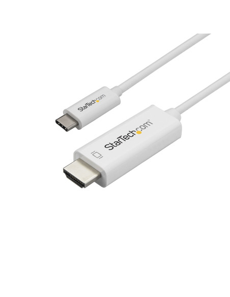 StarTech.com Cable de 1m USB C a HDMI - Cable Adaptador de Vídeo USB Tipo C a HDMI 2.0 4K de 60Hz - Compatible con Thunderbolt
