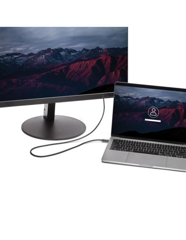 StarTech.com Cable Adaptador de 2m USB-C a HDMI 4K 60Hz - Negro - Cable USB Tipo C a HDMI - Cable Conversor de Vídeo USBC