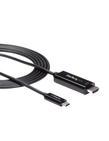StarTech.com Cable Adaptador de 2m USB-C a HDMI 4K 60Hz - Negro - Cable USB Tipo C a HDMI - Cable Conversor de Vídeo USBC