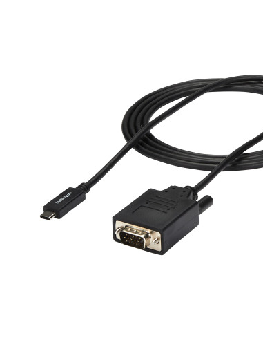 StarTech.com Cable de 2m USB C a VGA - Cable Adaptador Activo de Vídeo de 1920x1200 1080p USB Tipo C a VGA - Compatible con
