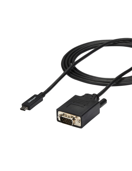 StarTech.com Cable de 2m USB C a VGA - Cable Adaptador Activo de Vídeo de 1920x1200 1080p USB Tipo C a VGA - Compatible con