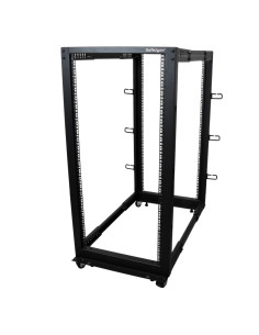 StarTech.com Rack 25U Móvil de Marco Abierto de 4 Columnas para Servidores - Rack de Cuatro Columnas 19 Pulgadas para Equipo de
