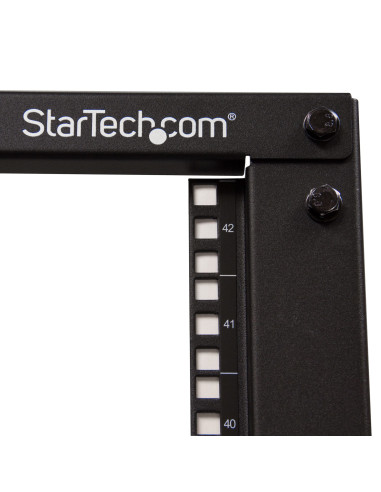 StarTech.com Rack 42U Móvil de Marco Abierto de 4 Columnas para Servidores - Rack de Cuatro Columnas de 19 Pulgadas para Equipo