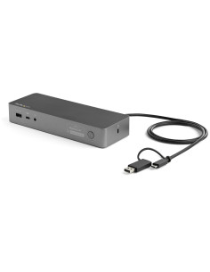 StarTech.com Docking Station Universal para Portátil - Replicador de Puertos Híbrido USB-C -A - 2x HDMI y DP 4K - PD 100W - Mac