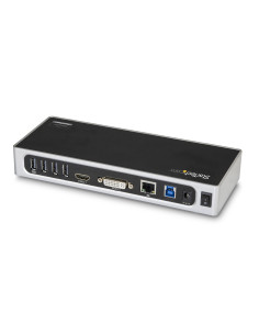 StarTech.com Replicador de Puertos USB 3.0 - Docking Station de Portátil para Dos Pantallas con Vídeo HDMI & DVI VGA - Ladrón 2
