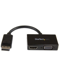 StarTech.com Adaptador DP de Audio Vídeo para Viajes - Conversor DisplayPort a HDMI o VGA - 1920x1200 1080p