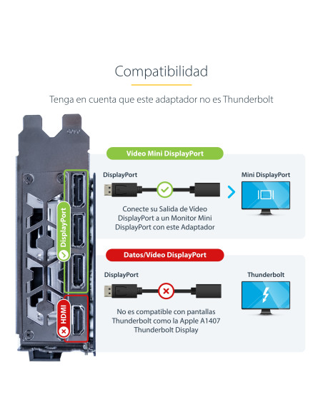 StarTech.com Cable de 15cm DisplayPort a Mini DisplayPort - de Vídeo 4K x 2K UHD - Cable de Extensión DP a mDP 1.2