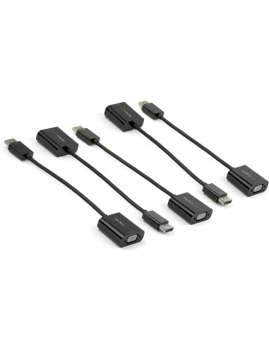 StarTech.com Paquete de 5 Adaptadores DisplayPort a VGA - Dongle Adaptador Activo DisplayPort 1.2 DP Digital a VGA Analógico -