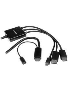 StarTech.com Cable Conversor HDMI, DisplayPort o Mini DisplayPort a HDMI de 2m - Adaptador DP y Mini DP