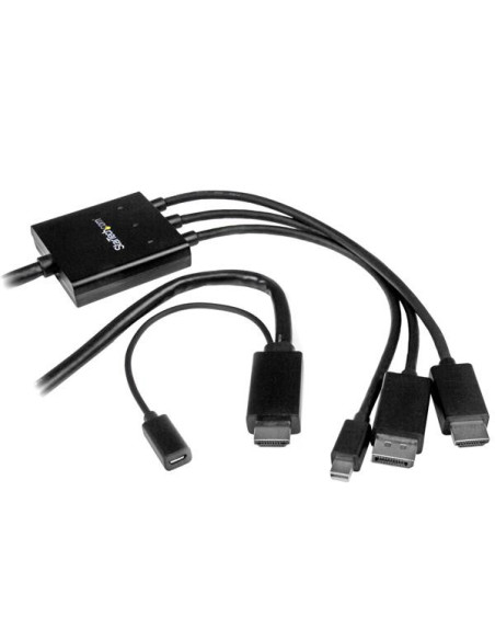 StarTech.com Cable Conversor HDMI, DisplayPort o Mini DisplayPort a HDMI de 2m - Adaptador DP y Mini DP