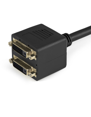 StarTech.com Cable Duplicador Divisor de Vídeo DVI-D de 2 Puertos Salidas Compacto - Bifurcador