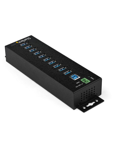 StarTech.com Hub Concentrador Ladrón USB de 10 Puertos con Adaptador de Corriente - con Protección contra Descargas de 350W -