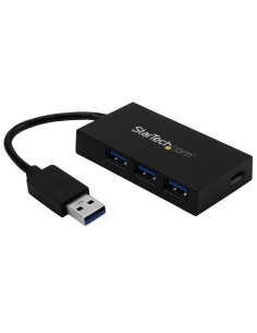 StarTech.com Hub USB 3.0 de 4 Puertos - Hub USB Tipo-A con 1 Puerto USB-C y 3 Puertos USB-A - Alimentación por Bus USB - Hub