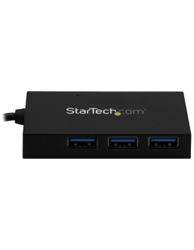StarTech.com Hub USB 3.0 de 4 Puertos - Hub USB Tipo-A con 1 Puerto USB-C y 3 Puertos USB-A - Alimentación por Bus USB - Hub