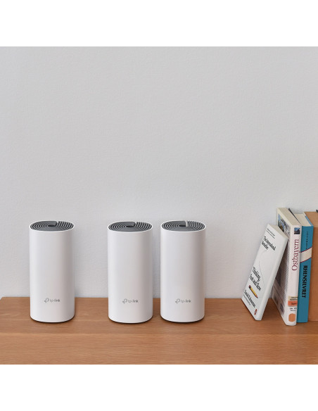 TP-Link Deco E4 (3-pack) Doble banda (2,4 GHz   5 GHz) Wi-Fi 5 (802.11ac) Blanco, Gris 2 Interno