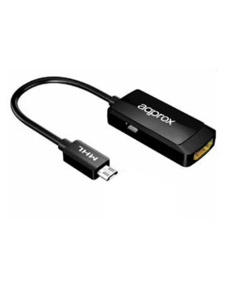 Approx appC24 HDMI tipo A (Estándar) MicroUSB tipo B Negro