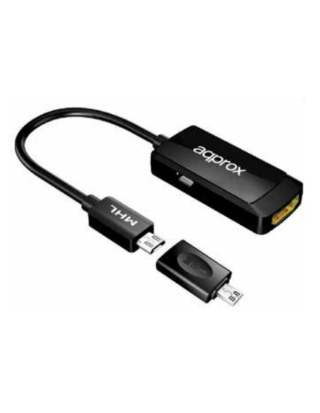 Approx appC24 HDMI tipo A (Estándar) MicroUSB tipo B Negro