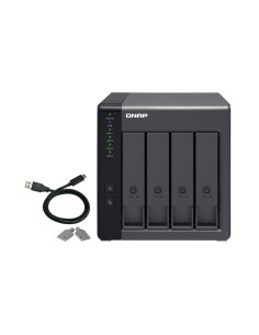 QNAP TR-004 caja para disco duro externo Carcasa de disco duro SSD Negro 2.5 3.5" 2
