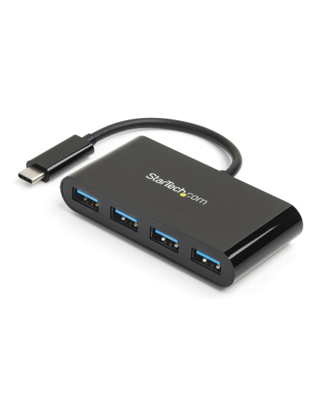 StarTech.com Hub Concentrador USB 3.0 (5Gbps) de 4 Puertos - Ladrón USB-C a 4x USB A - Alimentado por el Bus
