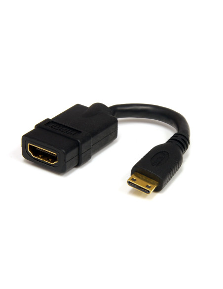 StarTech.com Adaptador de 12,5cm Mini HDMI a HDMI - HDMI de Alta Velocidad 4K - Convertidor 4K 30Hz Ultra HD - HDMI 1.4 -