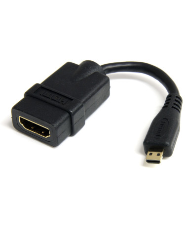 StarTech.com Adaptador Micro HDMI a HDMI - Vídeo 4K 30Hz -Cable Adaptador Dongle Micro HDMI Tipo D de Alta Velocidad a HDMI 1.4
