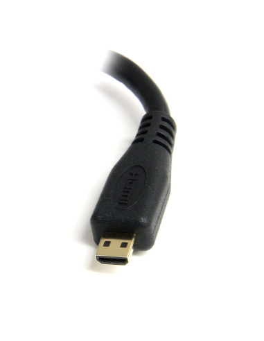 StarTech.com Adaptador Micro HDMI a HDMI - Vídeo 4K 30Hz -Cable Adaptador Dongle Micro HDMI Tipo D de Alta Velocidad a HDMI 1.4