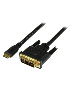 StarTech.com Cable de 1m Mini HDMI a DVI - Cable DVI-D a HDMI (1920x1200p) - Mini HDMI Macho de 19 Pines a DVI-D Macho - Cable