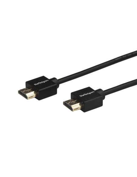 StarTech.com Cable HDMI 2.0 Delgado de Alta Velocidad con Ethernet 4K 60Hz de 2m - HDR10 - Conectores con Agarre