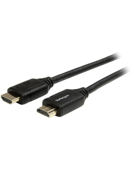 StarTech.com Cable de 2m HDMI 2.0 Certificado Premium con Ethernet - HDMI de Alta Velocidad Ultra HD de 4K a 60Hz HDR10 - para