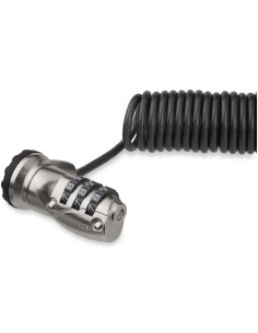 StarTech.com Cable de Seguridad con Combinación para Ordenador Portátil- con Cable Auto Enrrollable - Combinación de 3 Dígitos