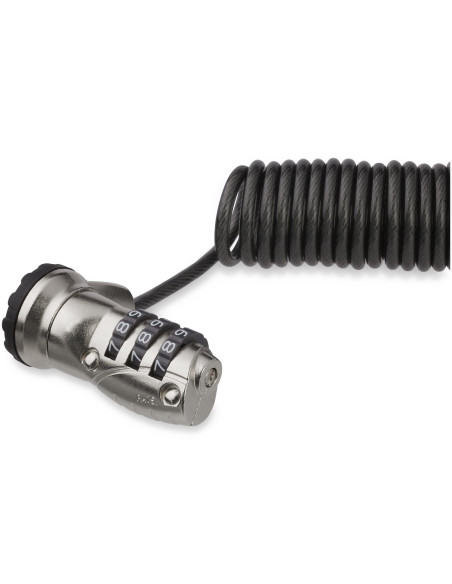 StarTech.com Cable de Seguridad con Combinación para Ordenador Portátil- con Cable Auto Enrrollable - Combinación de 3 Dígitos