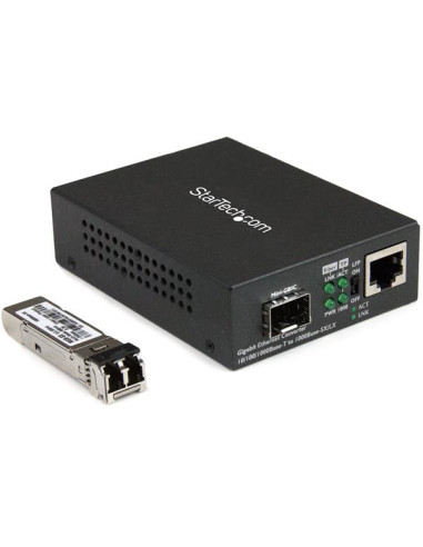 StarTech.com Conversor Compacto de Medios Ethernet Gigabit a Fibra Multimodo LC - 550m