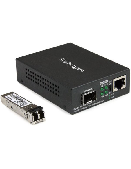 StarTech.com Conversor Compacto de Medios Ethernet Gigabit a Fibra Multimodo LC - 550m