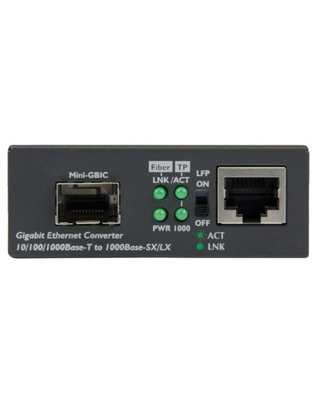 StarTech.com Conversor de Medios Ethernet Gigabit a Fibra con SFP abierto
