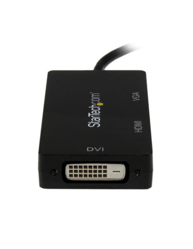 StarTech.com Adaptador Conversor de Mini DisplayPort a VGA DVI o HDMI - Convertidor A V 3 en 1 para viajes
