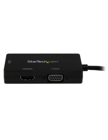 StarTech.com Adaptador Conversor de Mini DisplayPort a VGA DVI o HDMI - Convertidor A V 3 en 1 para viajes