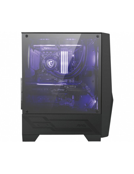MSI MAG Forge 100M Midi Tower Negro, Transparente