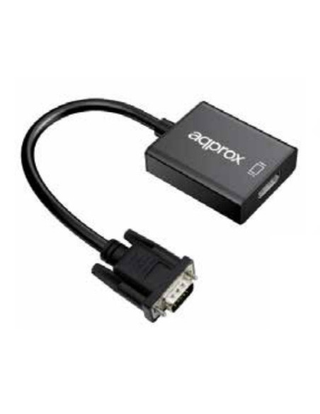 Approx appC25 0,2 m HDMI tipo A (Estándar) VGA (D-Sub) Negro