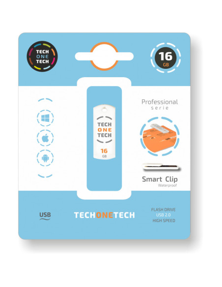 TECH ONE TECH TEC3004-16 unidad flash USB 16 GB USB tipo A 2.0 Blanco