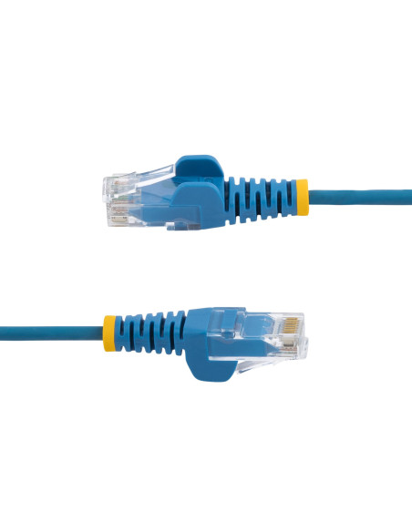 StarTech.com Cable Cat6 de 1m - Delgado - con Conectores RJ45 sin Enganches - Azul