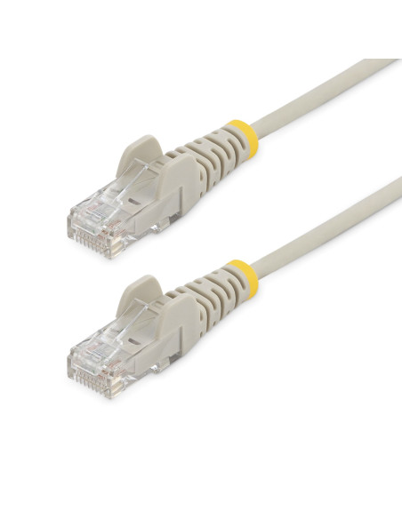 StarTech.com Cable Cat6 de 1,5m - Delgado - con Conectores RJ45 sin Enganches - Gris