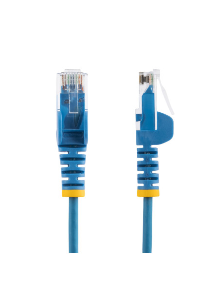 StarTech.com Cable Cat6 de 50cm - Delgado - con Conectores RJ45 sin Enganches - Azul
